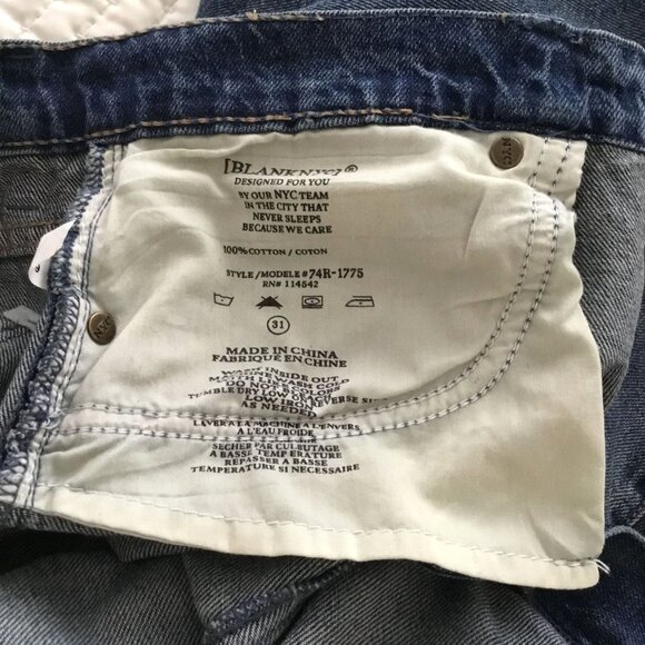 BLANKNYC Women High Rise Wide-Leg Jeans 100% Cotton Denim NWT Sz 31 Weekend Edit - Picture 8 of 12